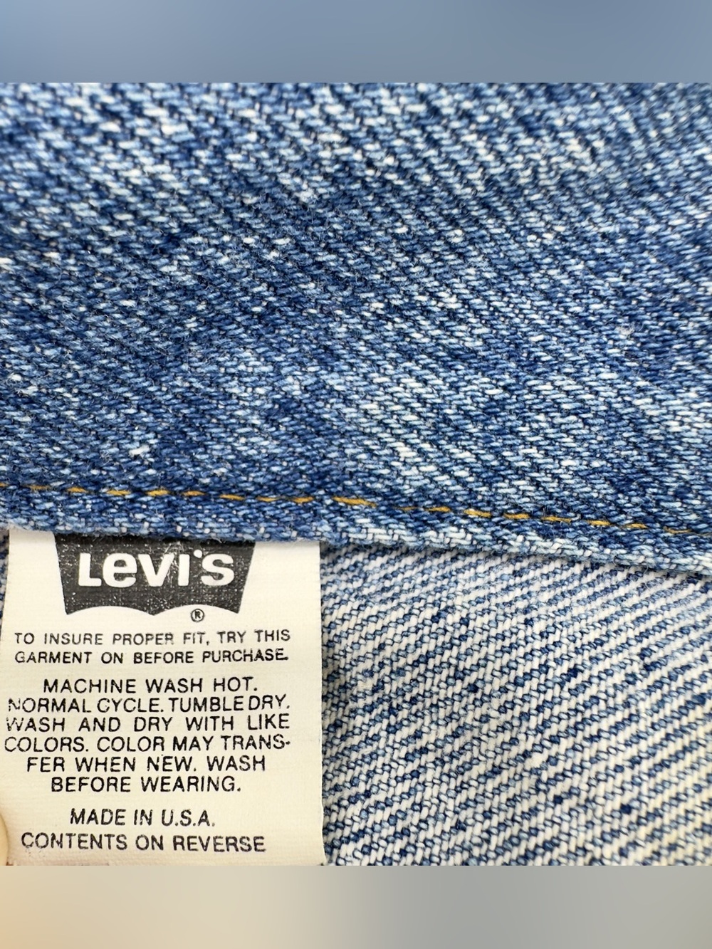 Vintage 80s Levi’s 70507 Denim Trucker Jacket Shoot Alaska Film Logo Small - Picture 9 of 14